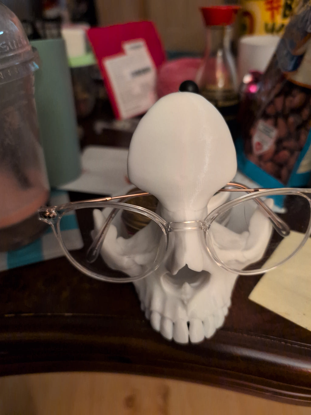 Skull Bowl Glasses Holder