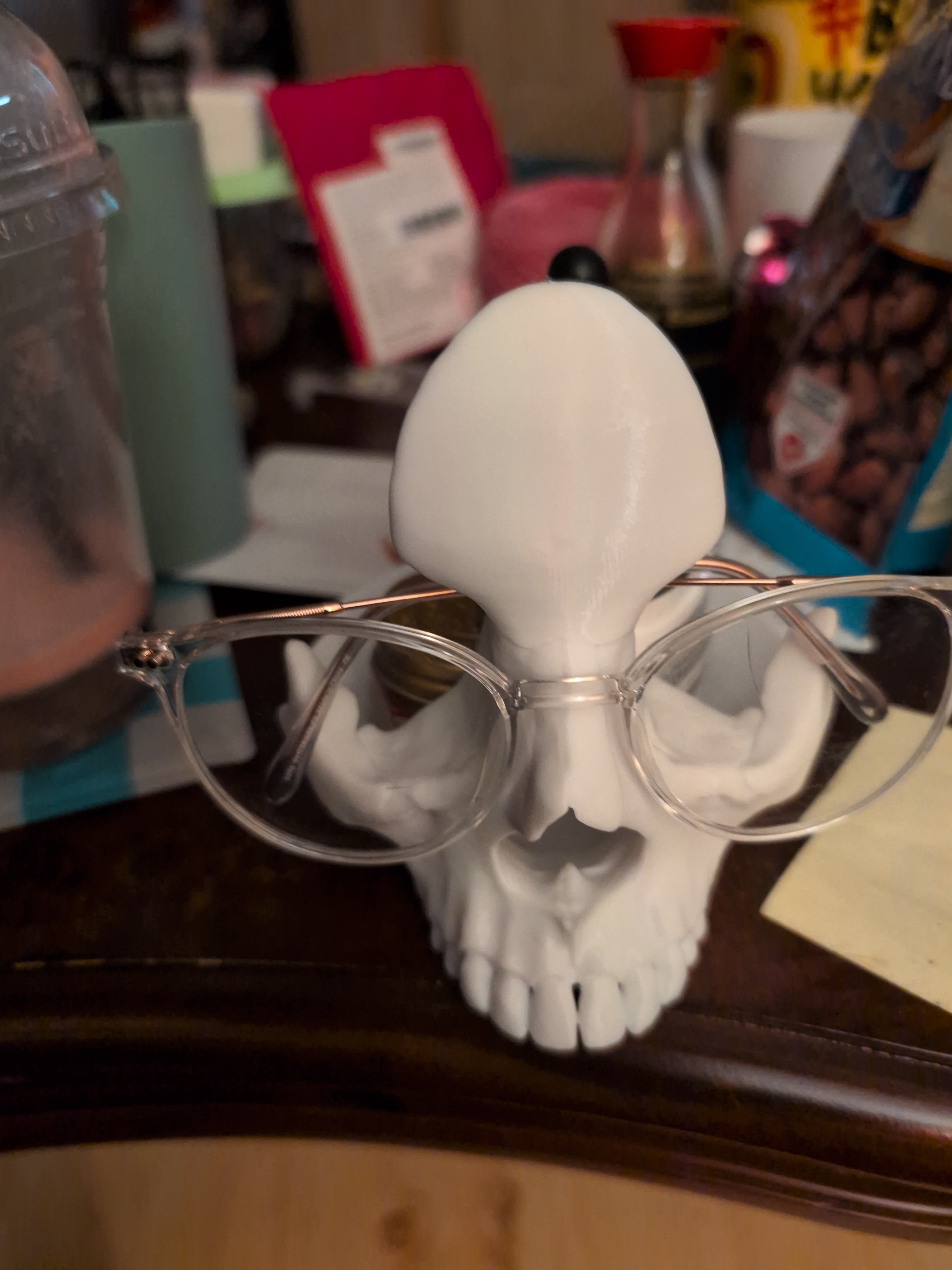 Skull Bowl Glasses Holder